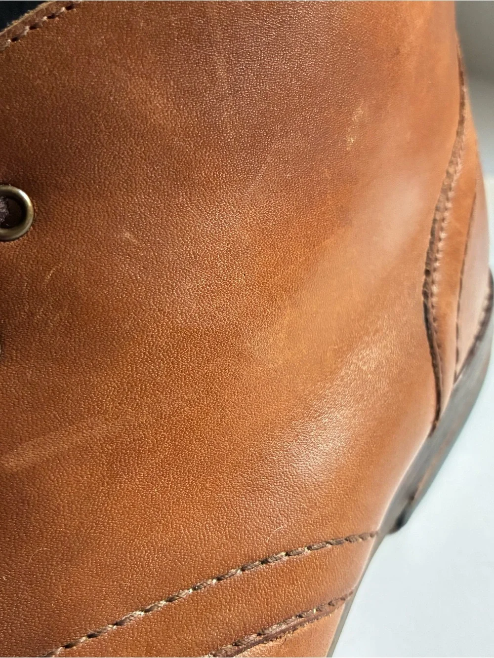 Vintage Men's Brown Leather Chukka Boots - Sleek Lace-Up Comfort Men’s 44 (10)